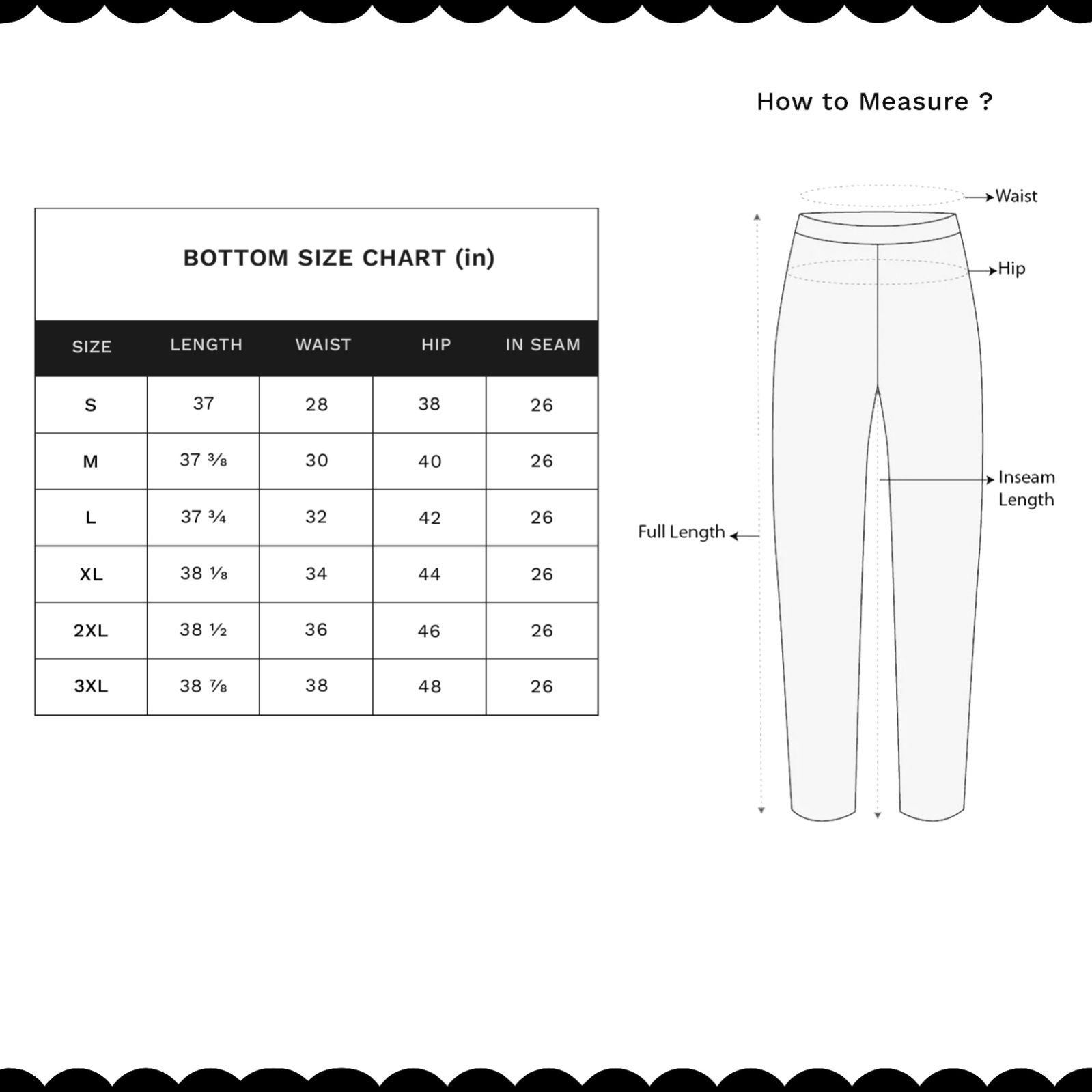 Size Chart 1